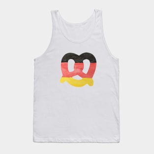 Pretzel in Hand-Painted Water Colors of German Flag Tank Top